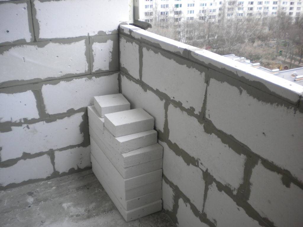 Утепление балкона или лоджии пеноблоками