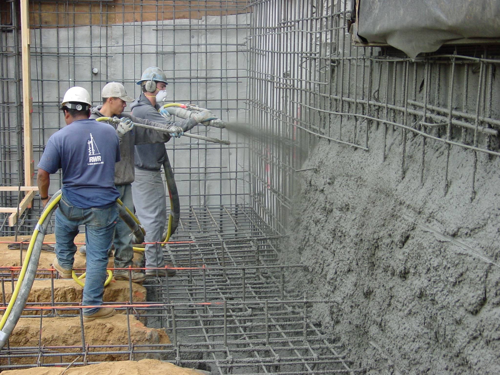Торкрет бетон: напыление, приготовление смеси
