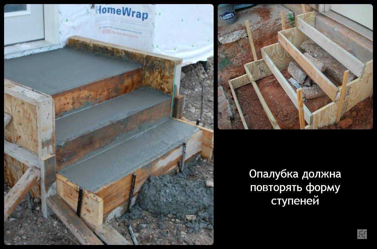 Как залить крыльцо из бетона: поэтапное выполнение работ