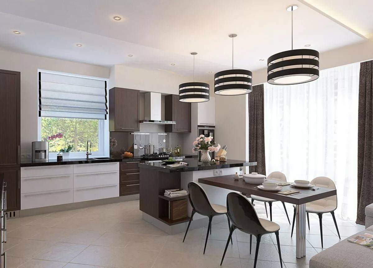 Дизайн интерьера кухни в частном доме – идеи оформления с фото