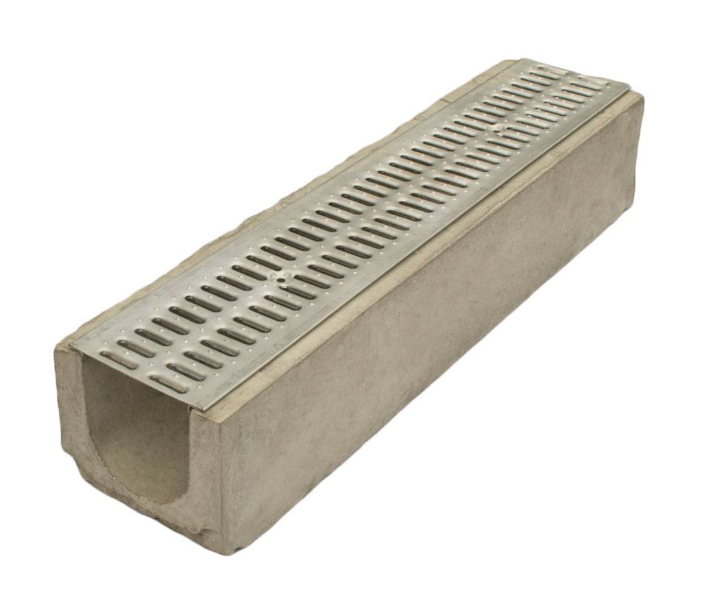Дождевой лоток водоотводный бетонный с решеткой: типы, область применения, общая характеристика +видео