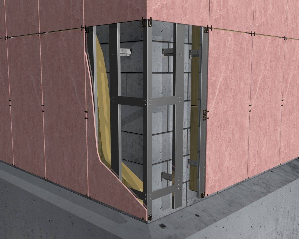 Вентилируемый фасад из керамогранита – устройство и монтаж навесной системы
