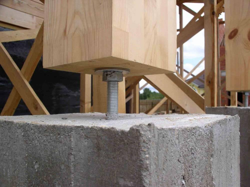 Крепление бруса к бетону: вертикально, горизонтально | obetone