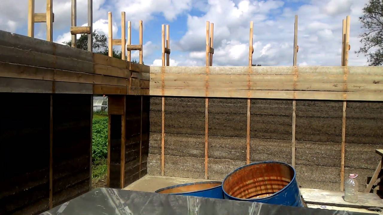 Строим дом из опилкобетона своими руками, видео