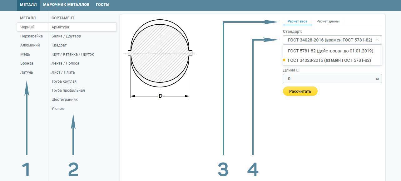 Калькулятор веса круглой трубы (метр / кг) - онлайн расчет