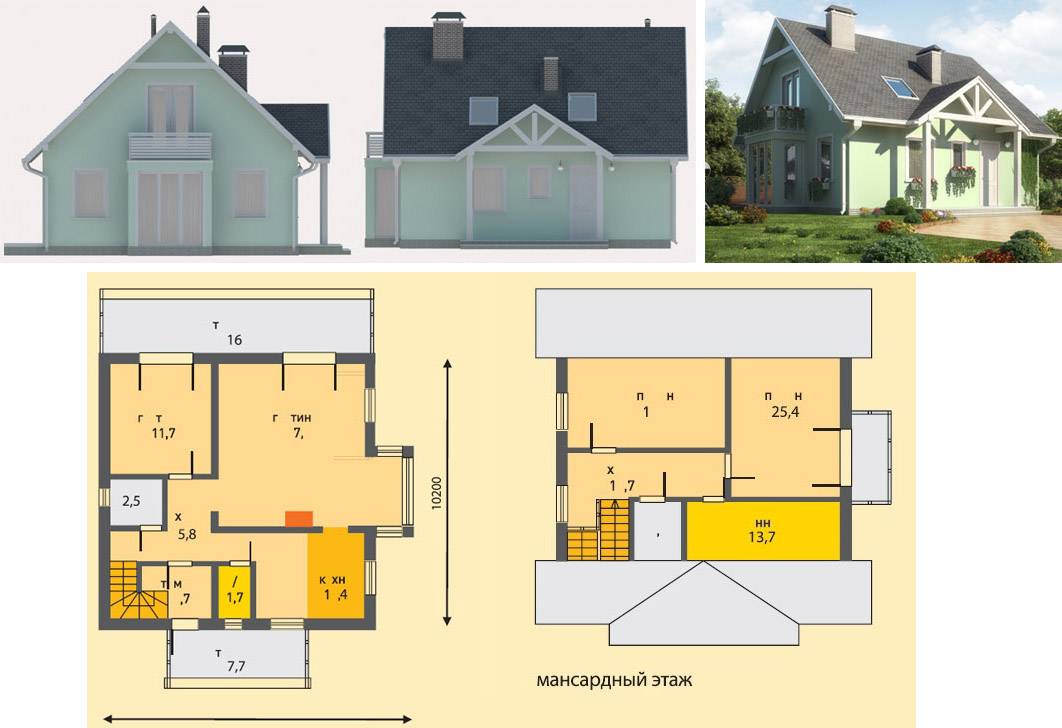 Фото дома с мансардой проекты фото планировка простые из пеноблоков