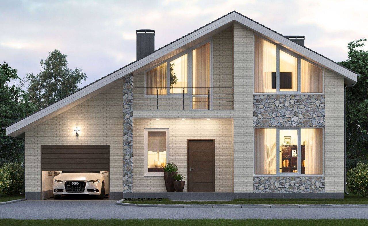 Проекты домов из газобетона 8х8 (33 фото): планы дома с гаражом и без, типовые простые дома из газоблока, красивые примеры