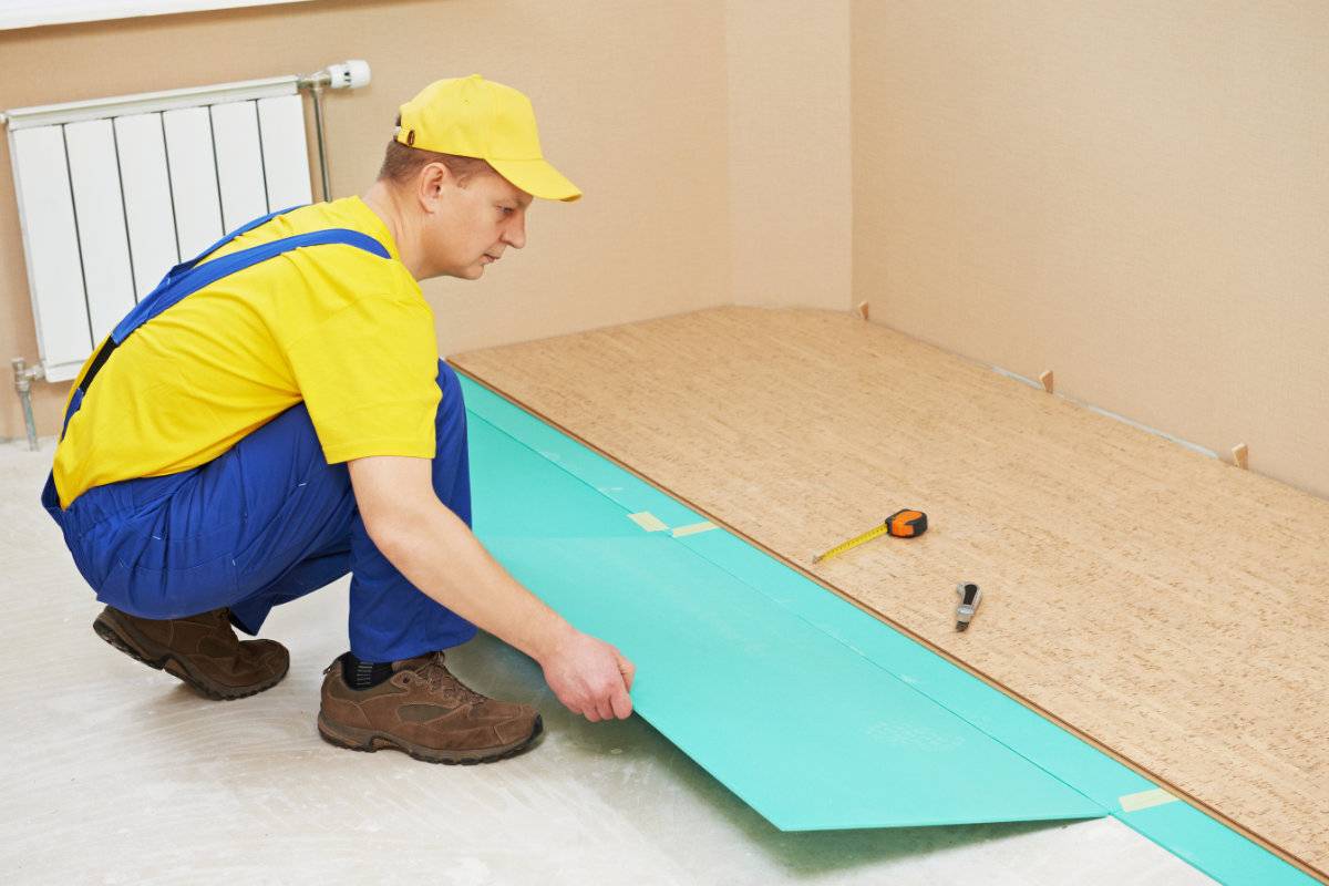 Подложка под линолеум на бетонный пол: комбинированная тонкая подкладка леруа мерлен, укладка льняной шумоизоляции