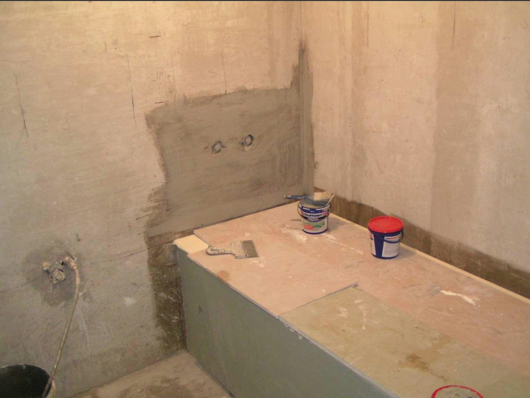 Какую водостойкую штукатурку использовать в ванной комнате под плитку