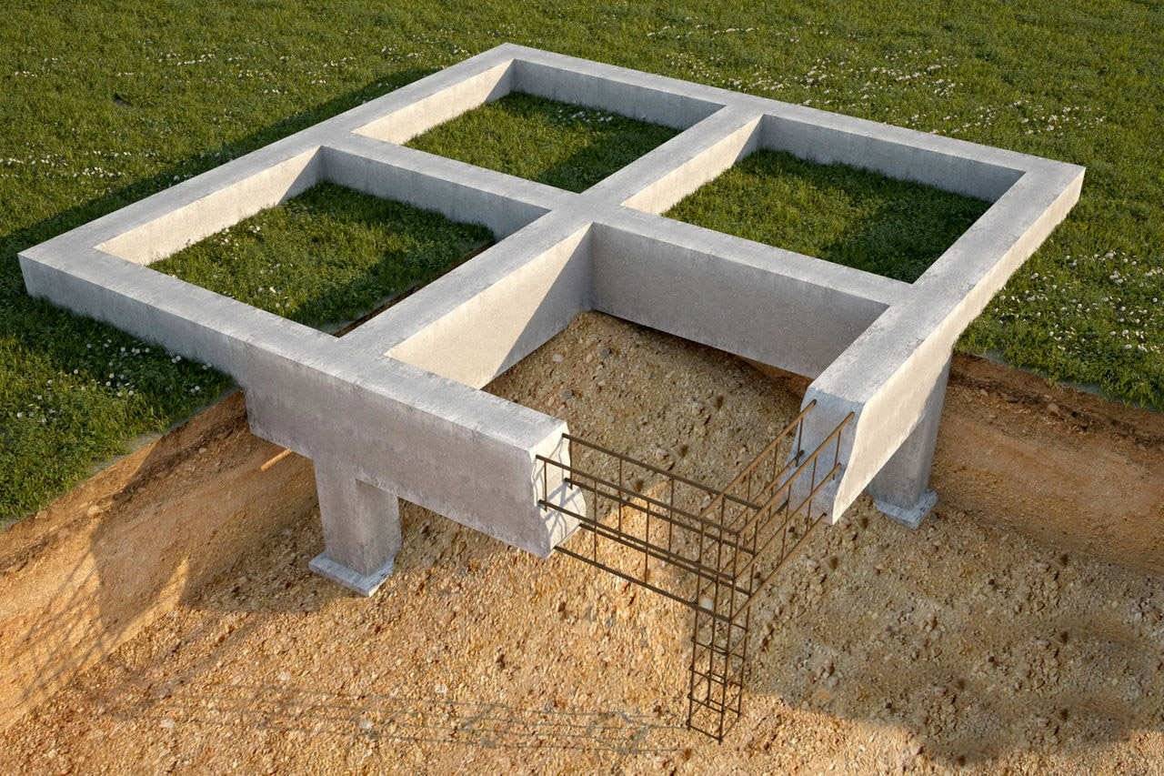 Фундамент для дома из газобетона - свайно-ленточный, мелкозаглубленный. строительство фундамента под газобетонный дом - толщина плиты, глубина