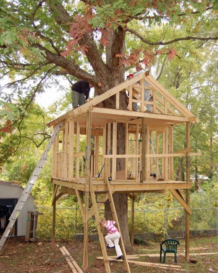Домик на дереве своими руками - инструкция по строительству!
