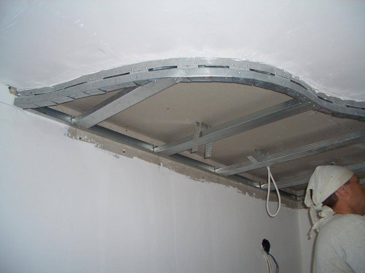 Двухуровневый потолок из гипсокартона: фото, видео