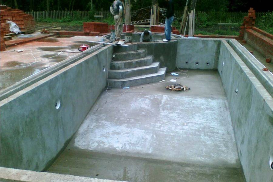 Бассейн из бетона своими руками: инструкция и фото
