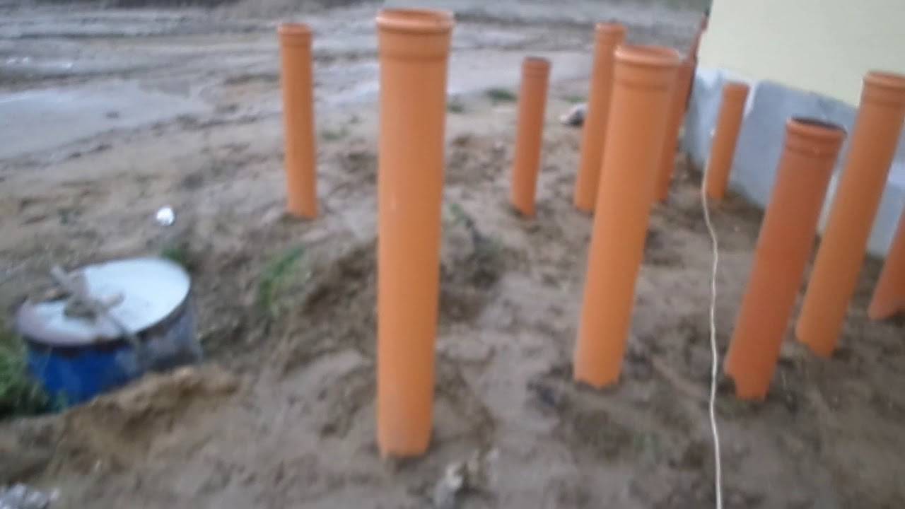 Как сделать фундамент (сваи) из асбестоцементных труб своими руками — пошаговая инструкция