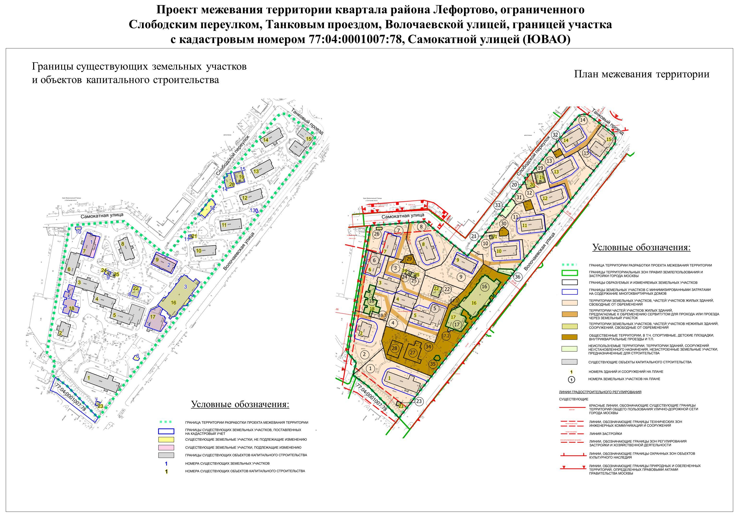 Кадастровый план территории квартала