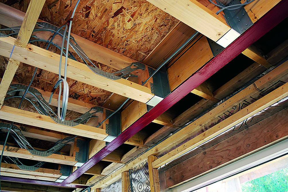 Усиление деревянных балок перекрытия — как укрепить межэтажные, чердачные и подвальные лаги по полу и потолку