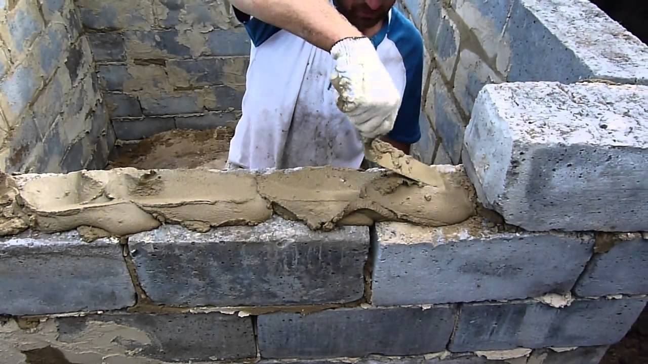 Кладка шлакоблока своими руками - строим баню или сауну