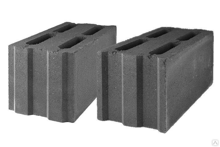Блок бетонный полнотелый 200х200х400мм