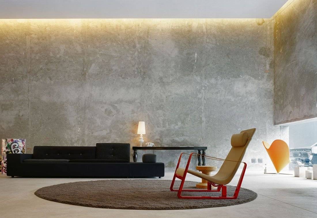 Штукатурка под бетон: декоративная бетонная смесь, варианты под камень в стиле «лофт», настенное покрытие с имитацией и эффектом бетона, фактурная штукатурка в интерьере