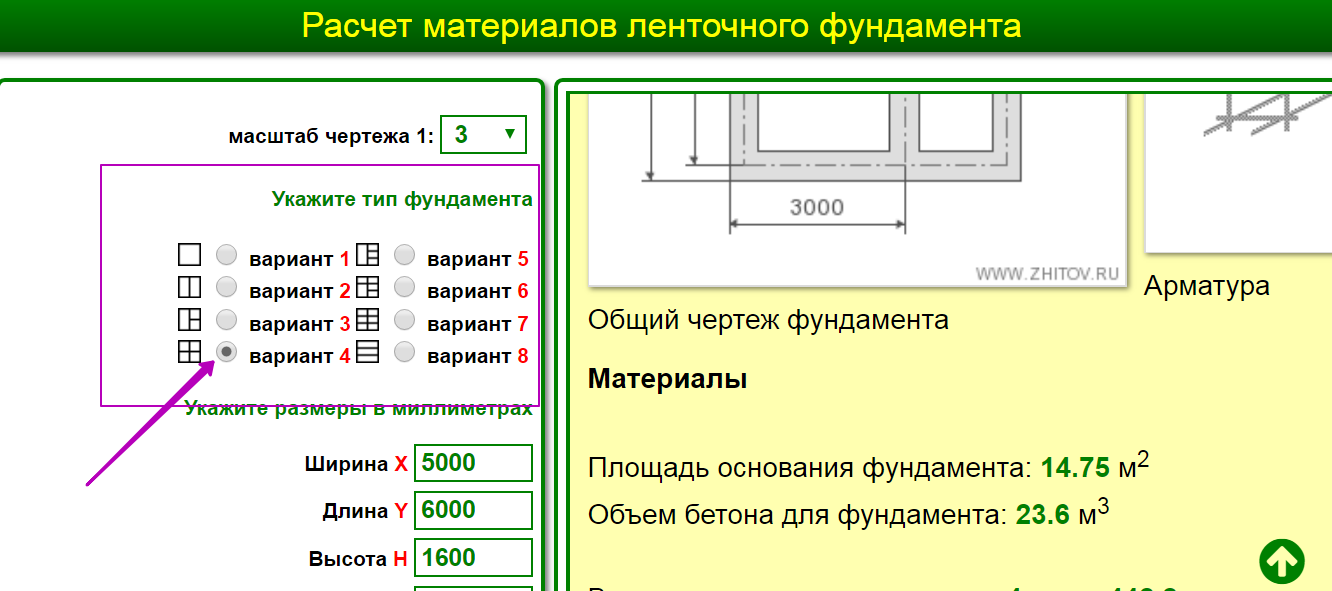 Строительство фундамента дома под ключ с использованим онлайн-калькулятора