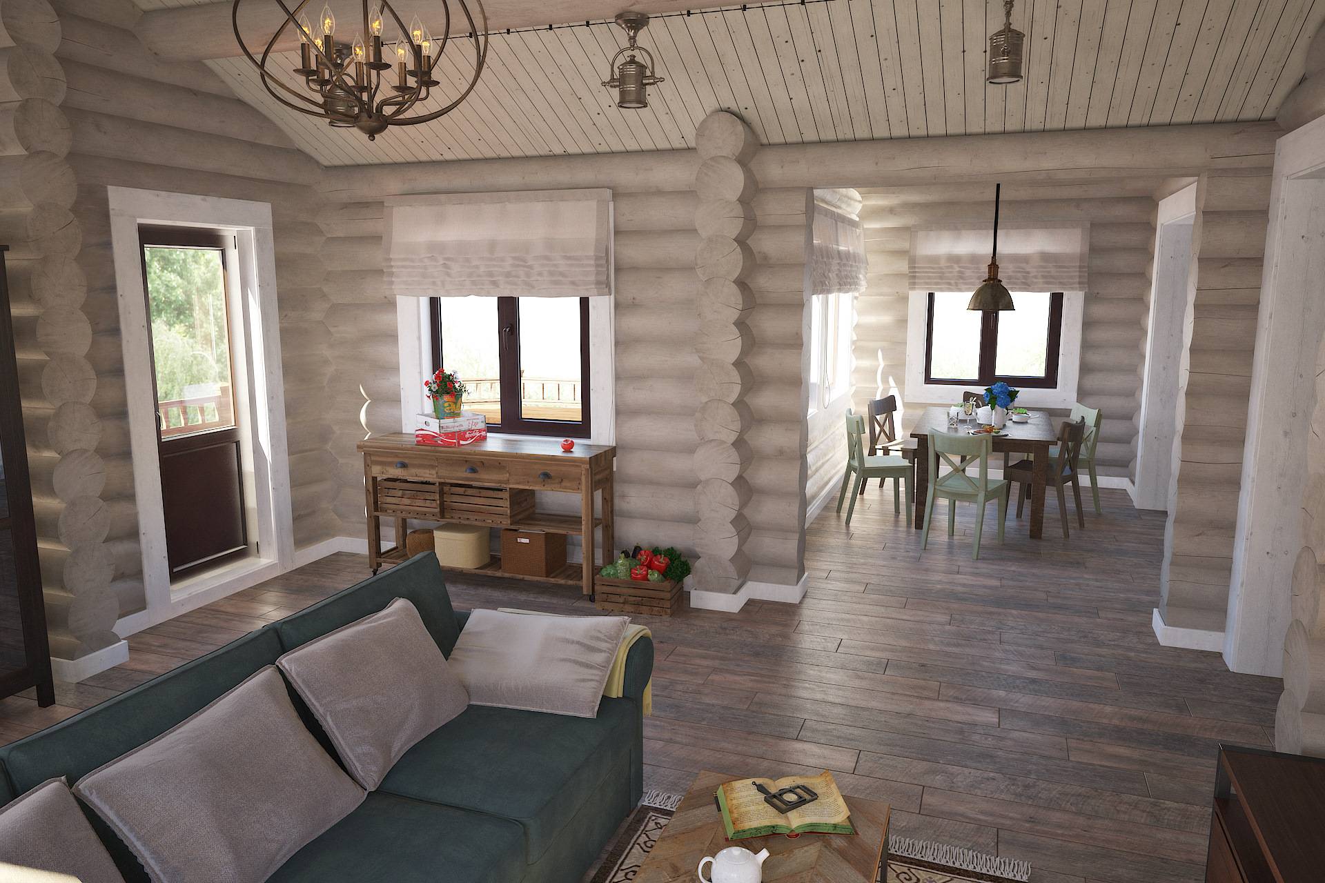 Интерьер деревянного дома: идеи дизайна интерьера 40 фото