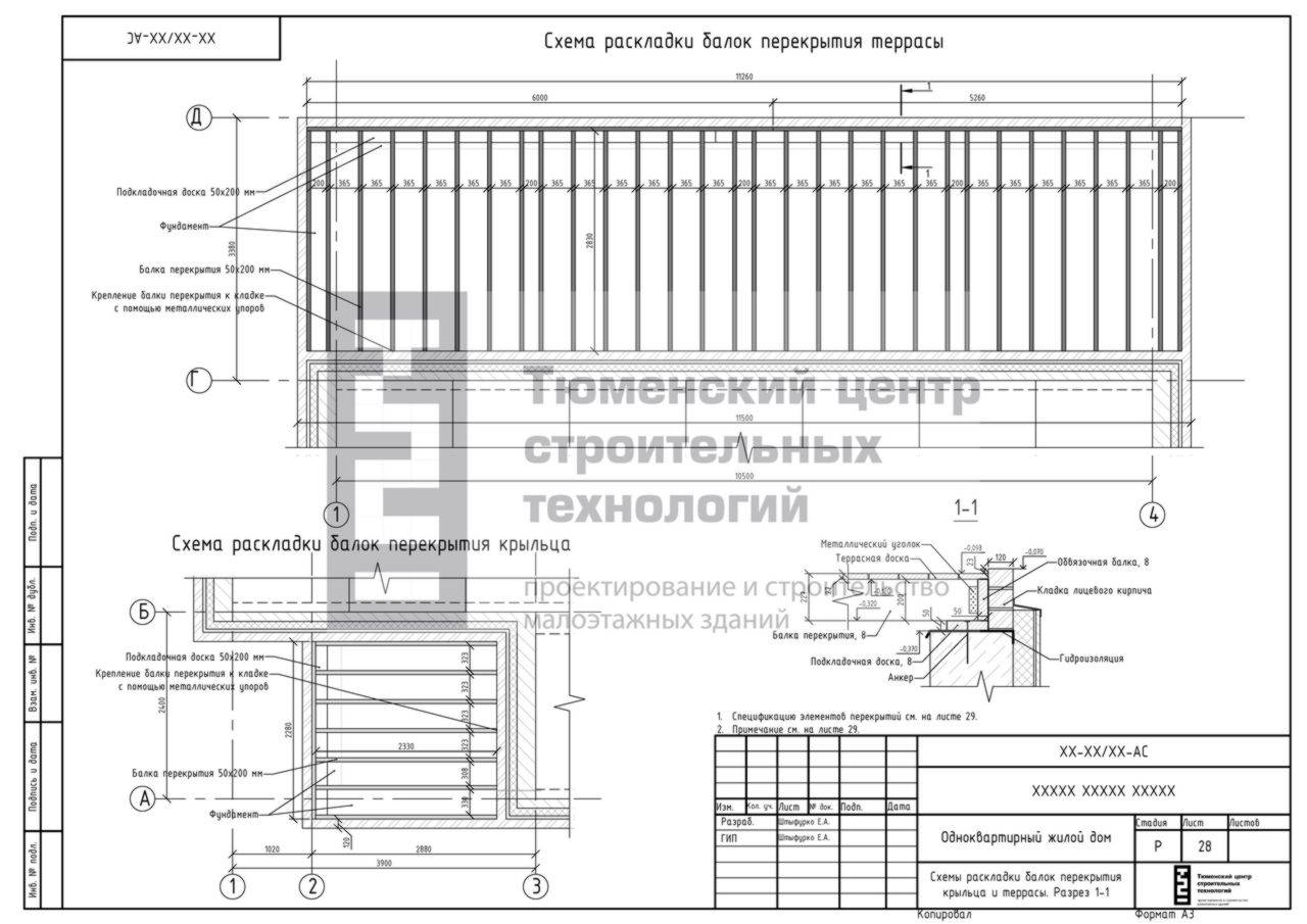 План перекрытий для строительства дома: раскладка и чертежи