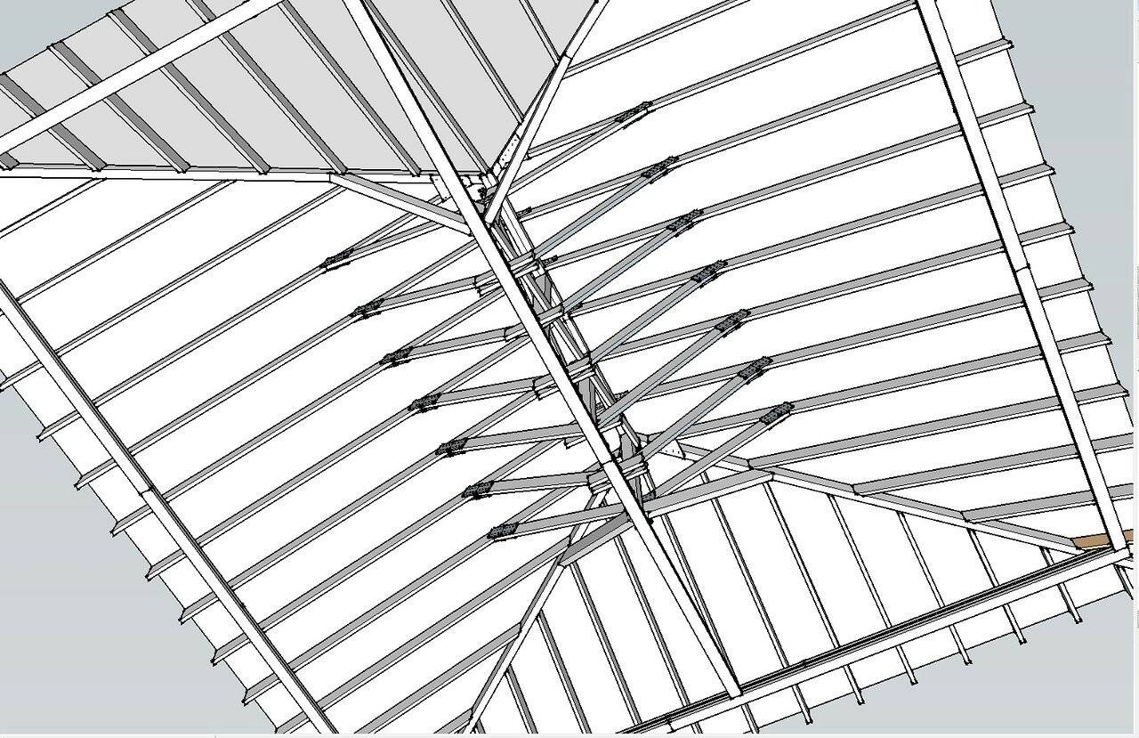 Шатровая крыша – стропильная система