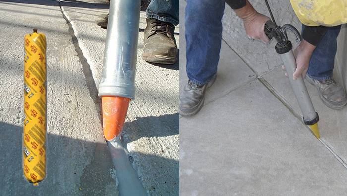 Герметик для бетона: использование полиуретанового для деформационных швов в полах