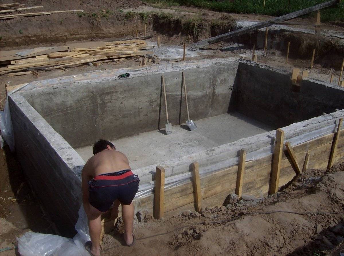 Бассейн из бетона своими руками: подробная инструкция с фото и видео