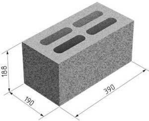 Размер керамзитобетонного блока: стандартный, согласно гост